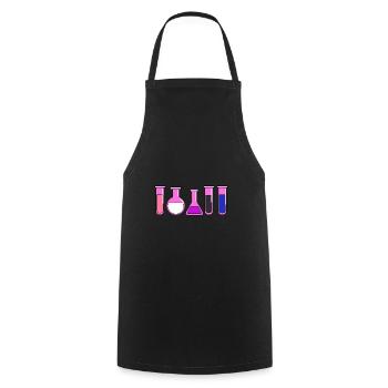 Genderfluid Pride Test Tubes - Cooking Apron - black - Front - AI Model Male 185 dark (185cm)
