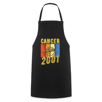 Cancer 2001 Sternzeichen Geburtstag - Kochschürze - Schwarz - Vorne - AI Model Male 185 dark (185cm)