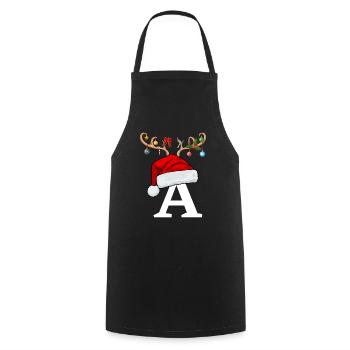 Brief an den Weihnachtshut - Kochschürze - Schwarz - Vorne - AI Model Male 185 dark (185cm)