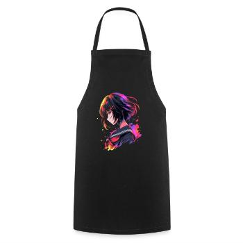 Jina - Tablier de cuisine - noir - Devant - AI Model Male 185 dark (185cm)