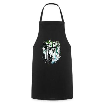 Mode Mignon Style Rétro Tendance des années 90 Drôle Vogue - Tablier de cuisine - noir - Devant - AI Model Male 185 dark (185cm)