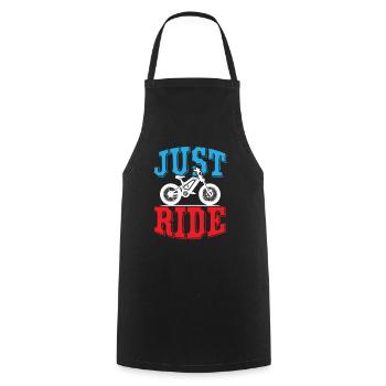 Just Ride E Bike - Kochschürze - Schwarz - Vorne - AI Model Male 185 dark (185cm)