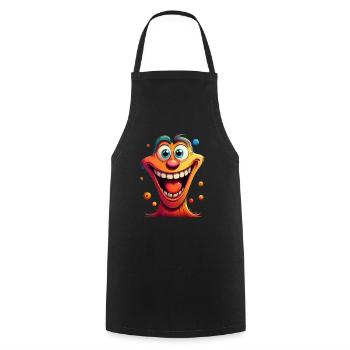 Funny cartoon - Kochschürze - Schwarz - Vorne - AI Model Male 185 dark (185cm)