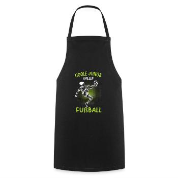 Coole Jungs spielen Fußball Fußballer Kicken - Kochschürze - Schwarz - Vorne - AI Model Male 185 dark (185cm)