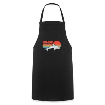 Bimini Bull Shark Diving - Cooking Apron - black - Front - AI Model Male 185 dark (185cm)