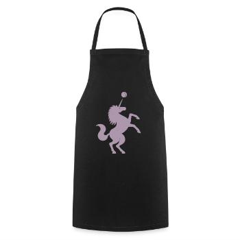 Unicorn Tennis Player Silhouette Minimalist - Cooking Apron - black - Front - AI Model Male 185 dark (185cm)