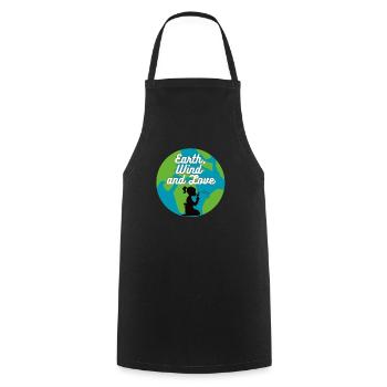 Earth, Wind & Love - Tablier de cuisine - noir - Devant - AI Model Male 185 dark (185cm)