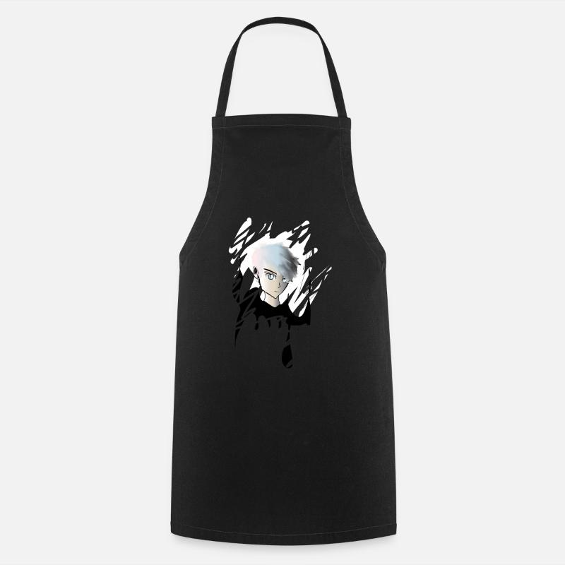 Garçon à l'anime - Tablier de cuisine - noir