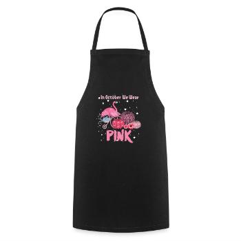 In October We Wear Pink - Cooking Apron - black - Front - AI Model Male 185 dark (185cm)