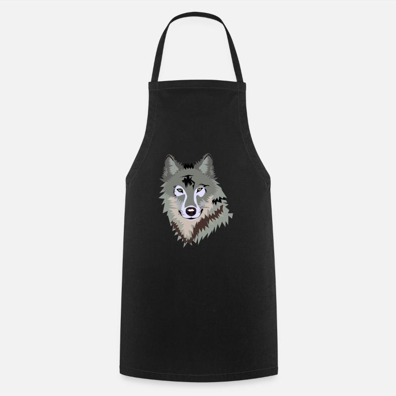 Wolf - Cooking Apron - black