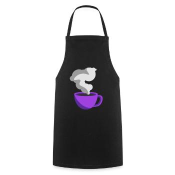 Coffee Illustration Minimalist Sticker - Cooking Apron - black - Front - AI Model Male 185 dark (185cm)