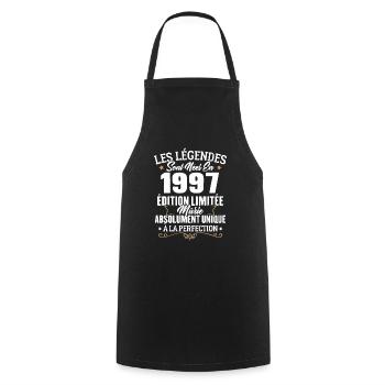 Cadeau d'anniversaire légendes sont nées en 1997 - Tablier de cuisine - noir - Devant - AI Model Male 185 dark (185cm)