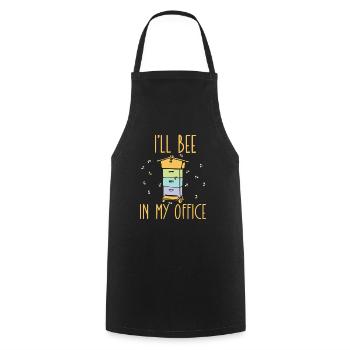 Hive i'll bee in my office gift for beekeeper - Tablier de cuisine - noir - Devant - AI Model Male 185 dark (185cm)