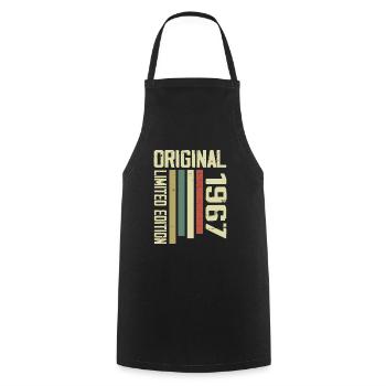 Retro 1967 cadeau 57e anniversaire Vintage 1967 - Tablier de cuisine - noir - Devant - AI Model Male 185 dark (185cm)