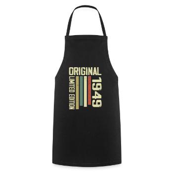 Retro 1949 cadeau 75e anniversaire Vintage 1949 - Tablier de cuisine - noir - Devant - AI Model Male 185 dark (185cm)