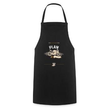My Retirement Plan - Motorcycle - Cooking Apron - black - Front - AI Model Male 185 dark (185cm)