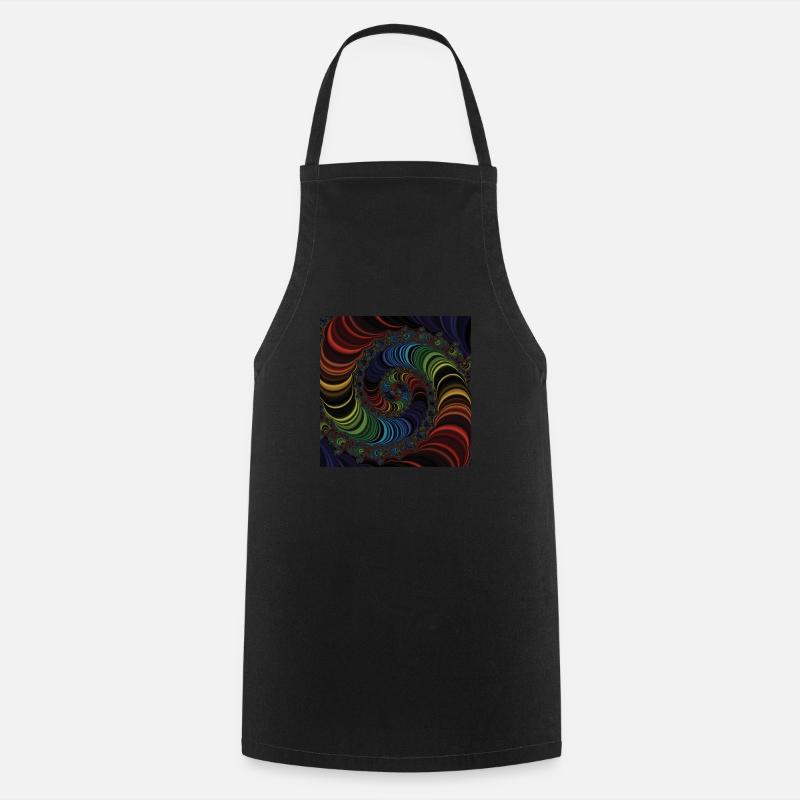 Fractal #X4 - Cooking Apron - black
