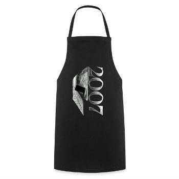 2007 Vintage Born Cadeau d’anniversaire - Tablier de cuisine - noir - Devant - AI Model Male 185 dark (185cm)
