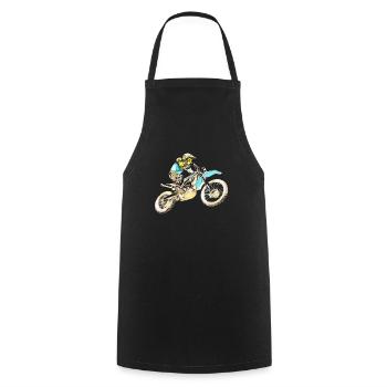 Motocross - Kochschürze - Schwarz - Vorne - AI Model Male 185 dark (185cm)