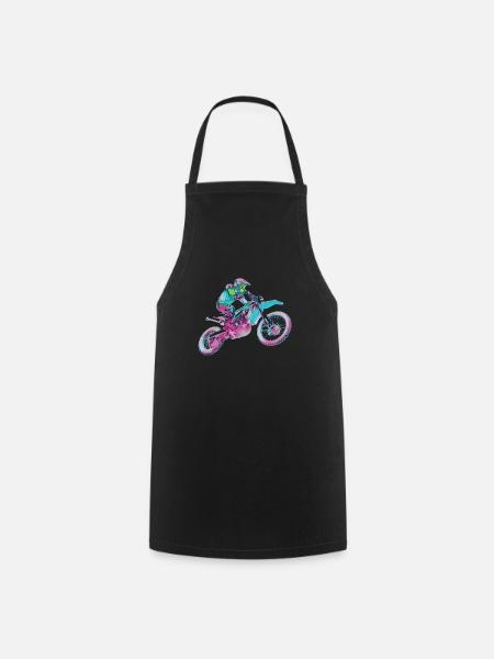 motocross - Tablier de cuisine - noir