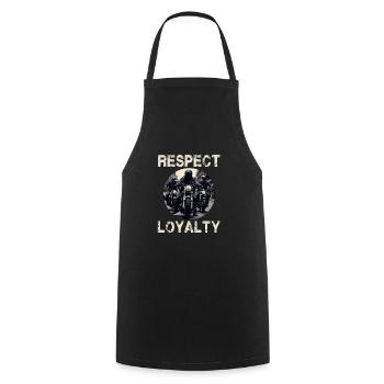 Respect Loyalty Motorrad Motorradfahrer Biker - Kochschürze - Schwarz - Vorne - AI Model Male 185 dark (185cm)