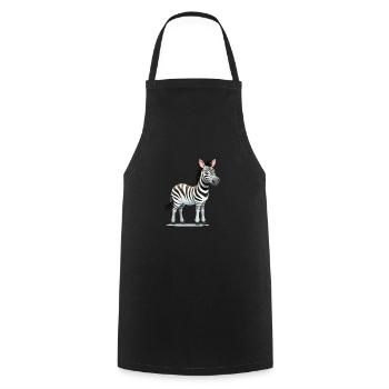 Niedliches Zebra für Kinder für Kinder - Kochschürze - Schwarz - Vorne - AI Model Male 185 dark (185cm)