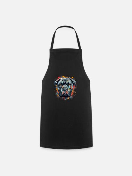Majestätische Cane Corso Porträts Kunst - Kochschürze - Schwarz