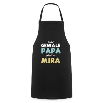 Dieser Geniale Papa Gehört Zu Mira - Kochschürze - Schwarz - Vorne - AI Model Male 185 dark (185cm)