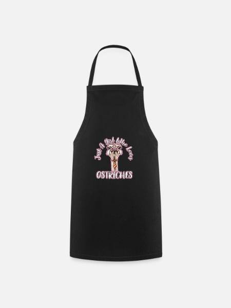 Strauß Emu Geschenk - Kochschürze - Schwarz