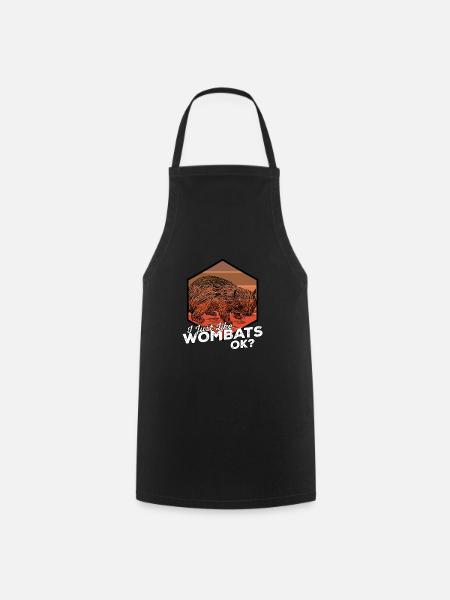 Wombat Wombats Plumbeutler Geschenk - Kochschürze - Schwarz