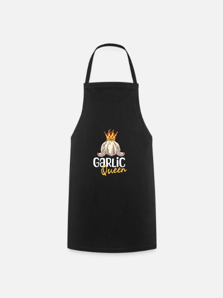 Knoblauch Knoblauchbrot Geschenk - Kochschürze - Schwarz