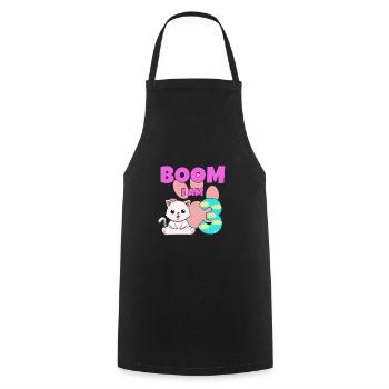 3rd birthday cat - Cooking Apron - black - Front - AI Model Male 185 dark (185cm)