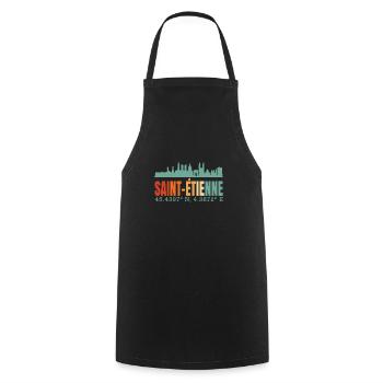 Saint-Étienne - Cooking Apron - black - Front - AI Model Male 185 dark (185cm)