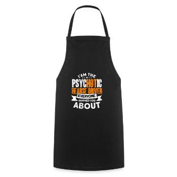 Funny hearse driver saying gift - Cooking Apron - black - Front - AI Model Male 185 dark (185cm)
