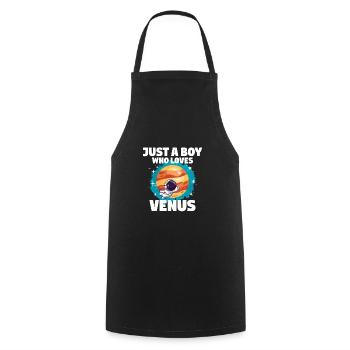 Venus Planet Geschenk - Kochschürze - Schwarz - Vorne - AI Model Male 185 dark (185cm)