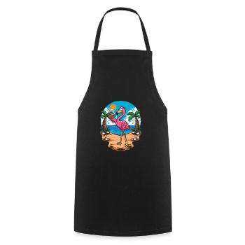 Flamant - Tablier de cuisine - noir - Devant - AI Model Male 185 dark (185cm)