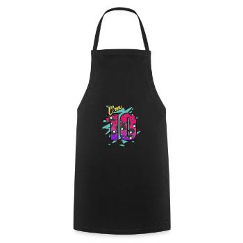 10th birthday - Cooking Apron - black - Front - AI Model Male 185 dark (185cm)