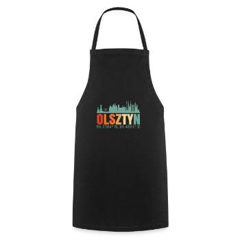 Poland Olsztyn Skyline - Cooking Apron - black - Front - AI Model Male 185 dark (185cm)