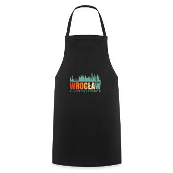Pologne Wroclaw Skyline - Tablier de cuisine - noir - Devant - AI Model Male 185 dark (185cm)