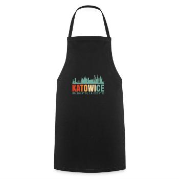 Poland Katowice Skyline - Cooking Apron - black - Front - AI Model Male 185 dark (185cm)