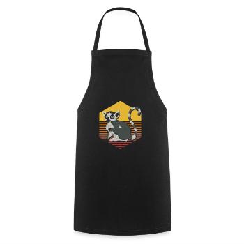 Lémurien - Tablier de cuisine - noir - Devant - AI Model Male 185 dark (185cm)