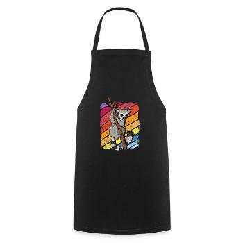 Lemur - Cooking Apron - black - Front - AI Model Male 185 dark (185cm)