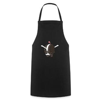 Keks-Paar Liebe - Kochschürze - Schwarz - Vorne - AI Model Male 185 dark (185cm)