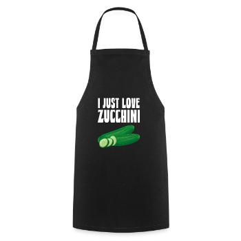Zucchini - Kochschürze - Schwarz - Vorne - AI Model Male 185 dark (185cm)