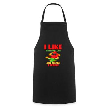Watermelon - Cooking Apron - black - Front - AI Model Male 185 dark (185cm)