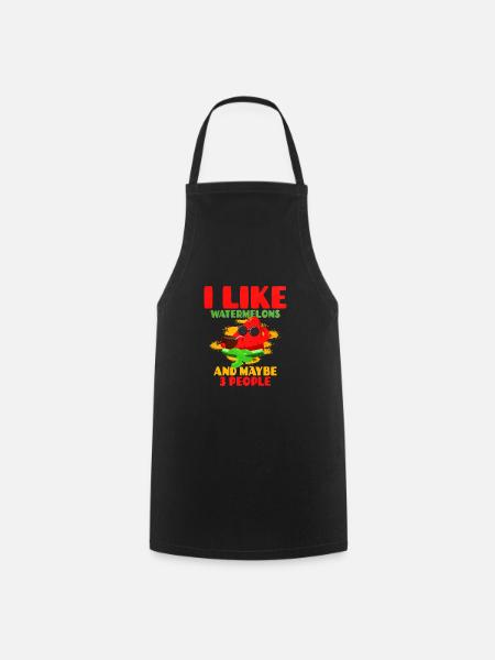 Wassermelone - Kochschürze - Schwarz