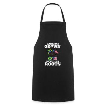 Brazil - Cooking Apron - black - Front - AI Model Male 185 dark (185cm)