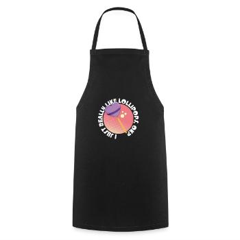 Lollipop Candy Gift - Cooking Apron - black - Front - AI Model Male 185 dark (185cm)