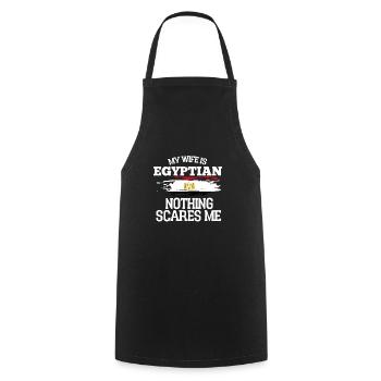 Egypte Épouse - Tablier de cuisine - noir - Devant - AI Model Male 185 dark (185cm)