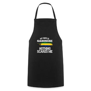 Gabon Wife - Cooking Apron - black - Front - AI Model Male 185 dark (185cm)